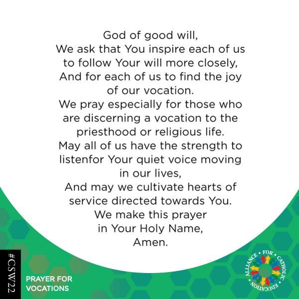 CSW 2022 Thursday Prayer for Vocations