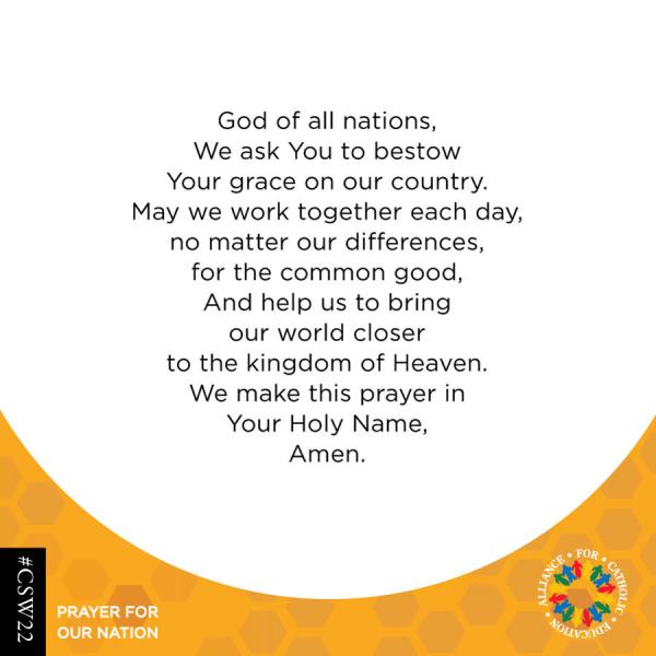 CSW 2022 Wednesday Prayer for Our Nation