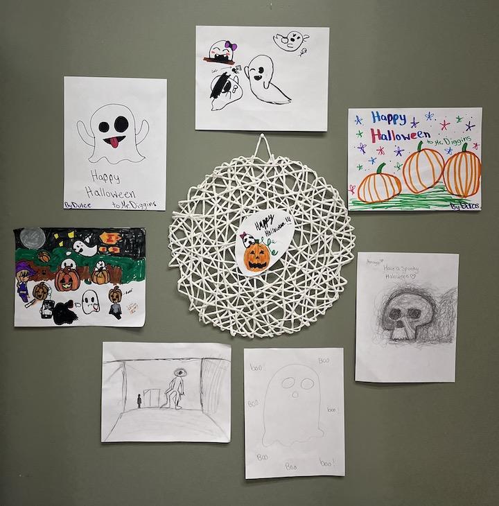 Ghost renderings from Mr. Diggins' middle school students
